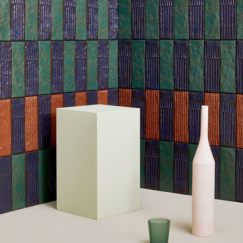 Mutina Designerfliese Chamotte in der Anwendung als Wandfliese